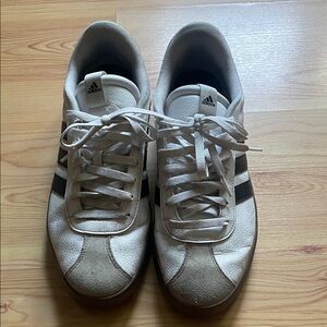 Adidas Men's White and Black Classic Sneakers